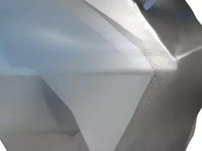 Iridescent Faceted Crystal Gemstone Low-poly 3D model