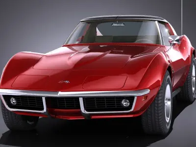 Chevrolet Corvette C3 CG 1969 LowPoly 3D model