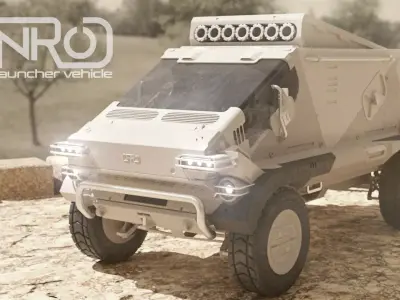 military truck launcher - conroc 3D model