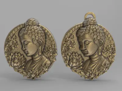 Buddha Pendant 3D Model - STL File for 3D Printing  3D print model