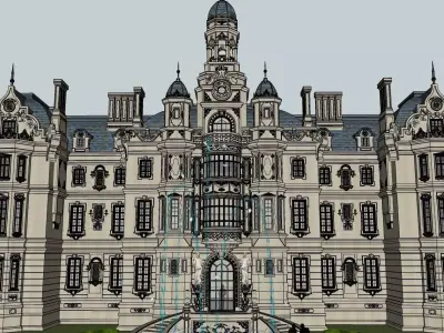 luxury classical royal residence  3D model