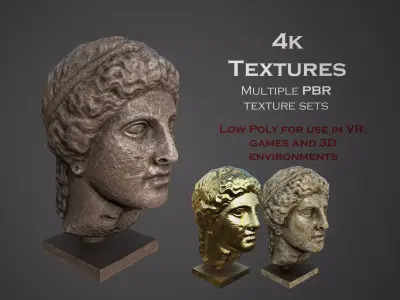 Head of Hera Low-poly 3D model
