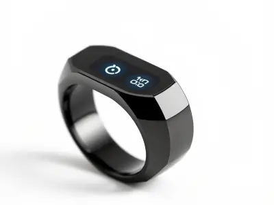 Modern Smart Ring D Model Pack Low-poly 3D model