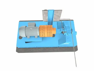 Water Centrifugal Pump PBR Low-poly 3D model