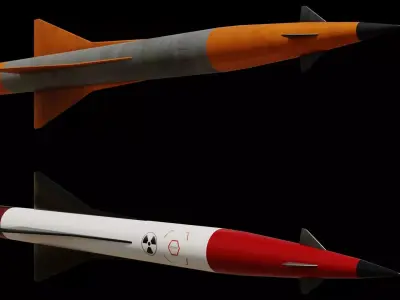 Missile pack 2 models complete textures and materials Low-poly  Low-poly 3D model