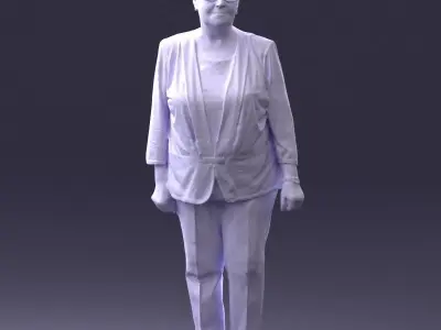 000393 Mature Woman in Floral Jacket 3dp 3D print model