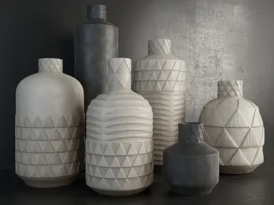 pattern vases 3D model