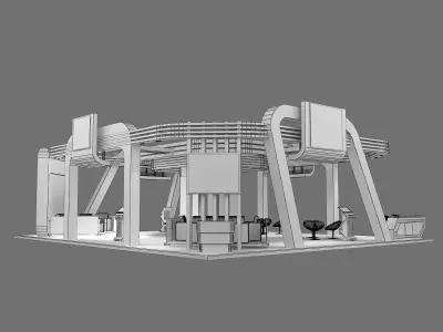 Booth Exhibition Stand a236 3D model