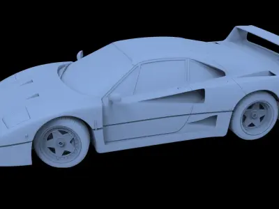 FERRARI F40 READY TO 3D PRINT 3D model