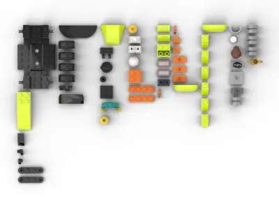 PixelBricks3D - LEGO Race Car  3D print model