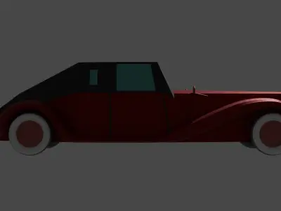 Ancient Car low-poly Low-poly 3D model