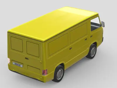 MercedesBenz MB100 1988 Low-poly 3D model