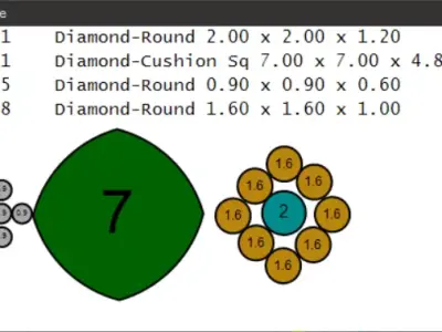 Two-tone Aquamarine and Diamond Ring Model jr00187 3D print model