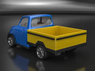 Set of cartoon cars  3D model