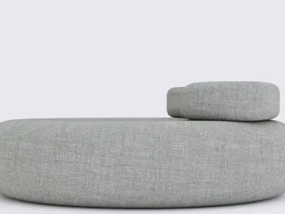 Luxury Organic Outdoor Lounge Set 8K PBR 3D model