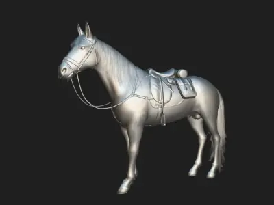 Caballo Horse Low-poly 3D model