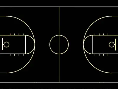 hangar empty basketball court Free 3D model