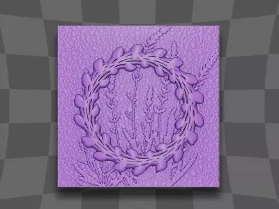 Grass wreath design for CNC 3D print model