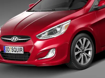 Hyundai Accent Hatchback 5-door 2015 3D model