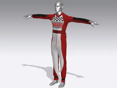 Racing Custom Driver Suits Low-poly 3D model