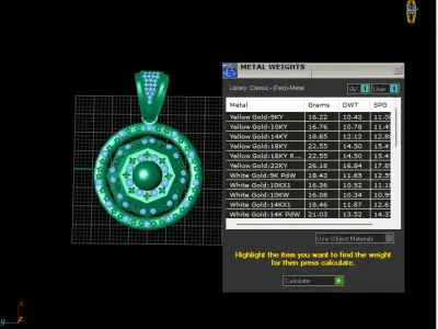 LUXURY RUBY COIN PENDANT 3D PRINTABLE MODEL 3D print model