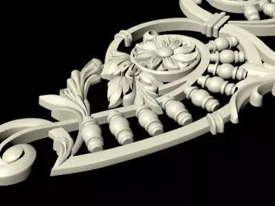 Central decor ornament for furniture 3D model 586