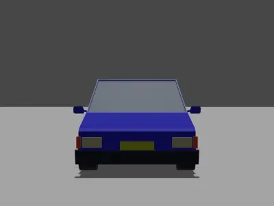 Lowpoly Simple Car Free low-poly 3D model