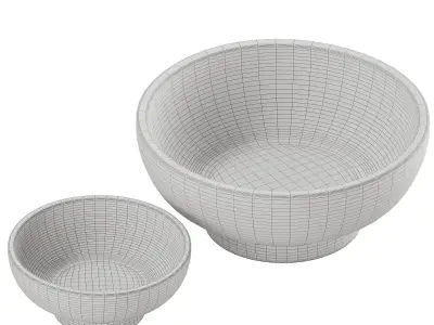 Orion Handcrafted Terracotta Bowls 3D model