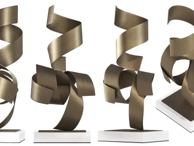 Modern Metal Sculpture 3D model