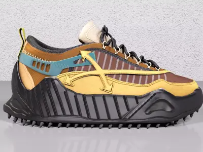 Unisex Sneakers Low-poly 3D model