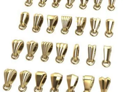 Bail Pendant 3D model Texture 3D print model  3D print model