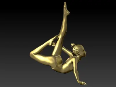Pendant Gymnastic girl 3D print model