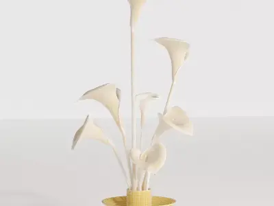 Bouquet-H53-Lily flower 3D model