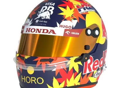 F1 Yuki Tsunoda Helmet 2024 3D model