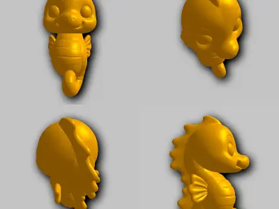 Seahorse - Kawaii Animals Collection 3D print model