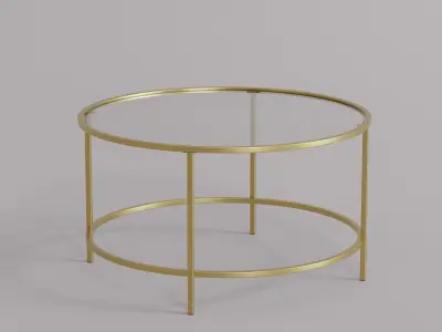 Decorative Glass Coffee Table 3D model