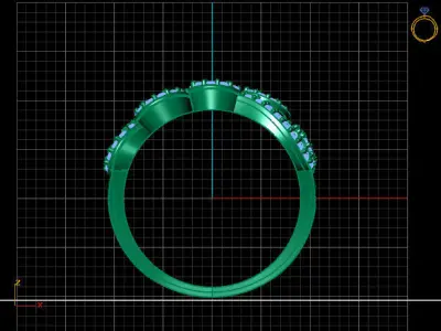 Women Ring 3DM Womens Ring 3d models 3D print model 3D print model 61