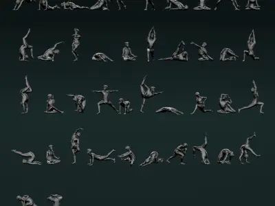 Yoga Man 02 3D model