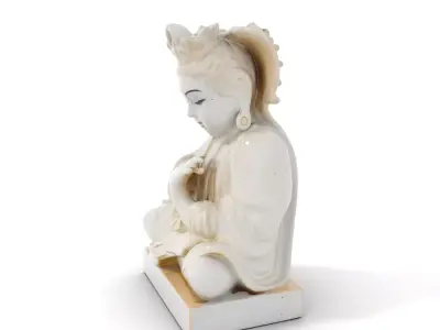 Serene Buddha Sculpture model pack Low-poly 3D model