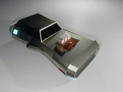 Future cars Low-poly 3D model