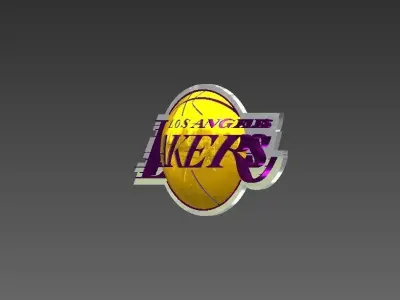 LA LAKERS badge 3D print model