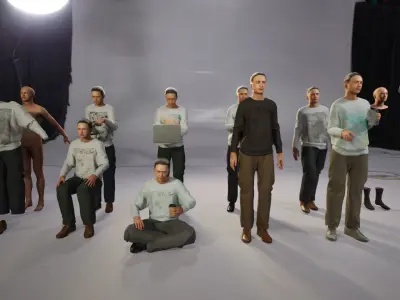 Modular Character - Asian Casual Man - MU2 Low-poly 3D model