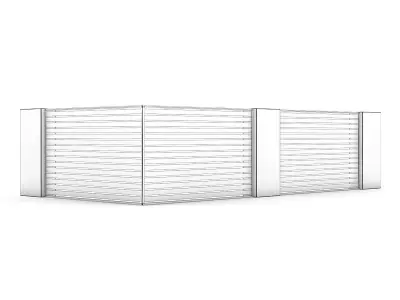 Concrete Fence 04 3D model