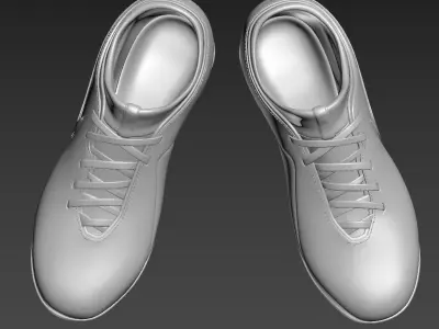 Red Football Boots 3D model