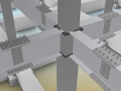 Steel Building 3D model purchase