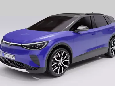 Volkswagen ID4 2022 Low-poly 3D model