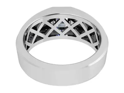 Emerald Halo Ring 3756 3D print model