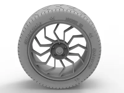 19 inch Wheel -Skagoe- 3D print model