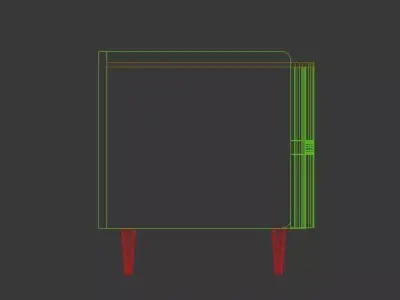 side table marble top Free low-poly 3D model