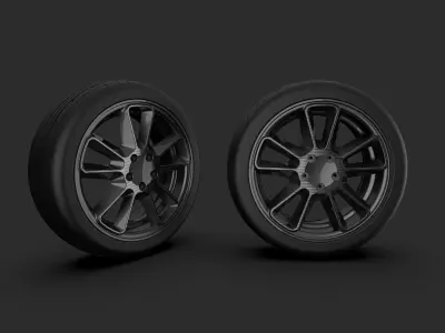 Kia concept Wheel 3D print model